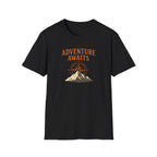 "Adventure Awaits" Compass & Mountain T-Shirt