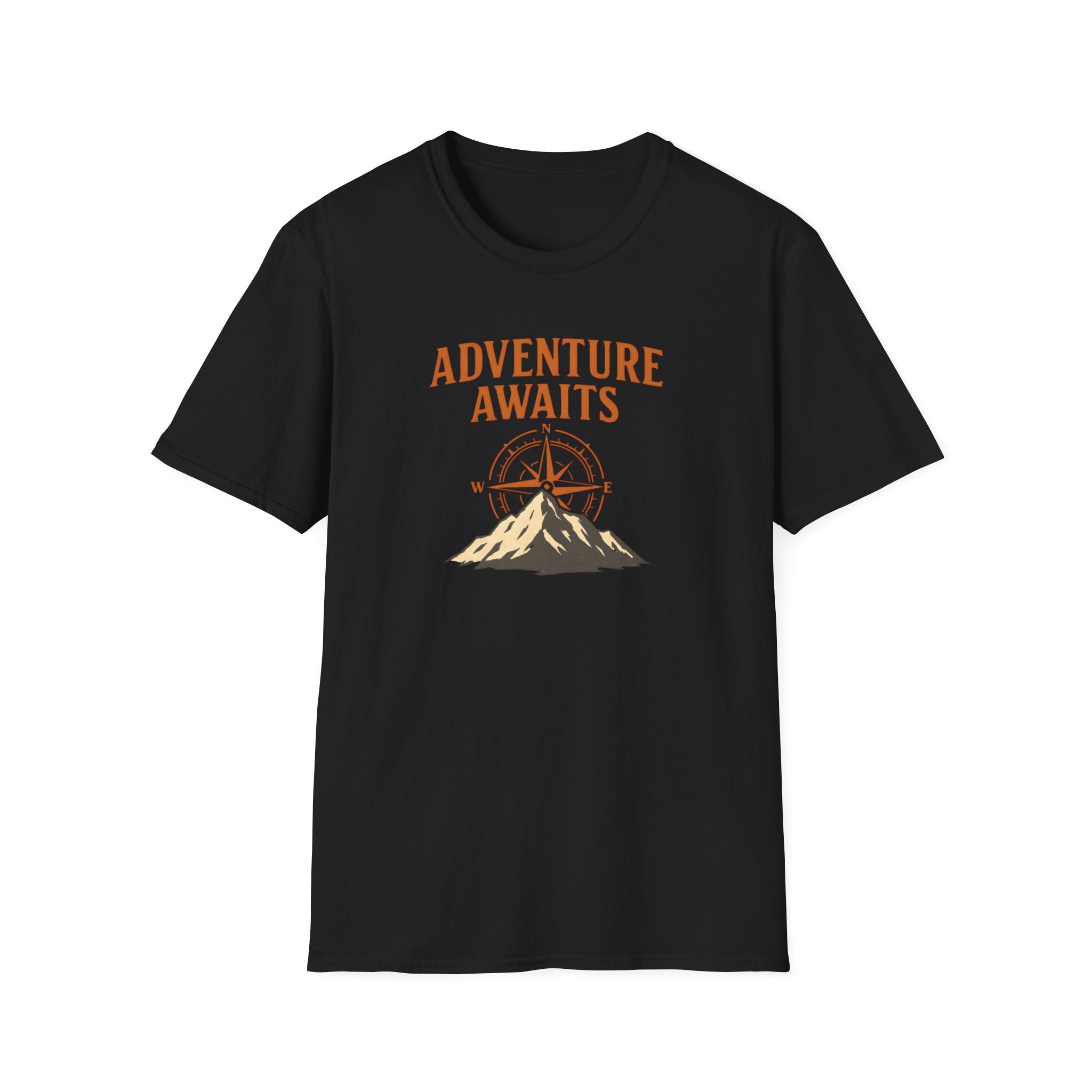 "Adventure Awaits" Compass & Mountain T-Shirt