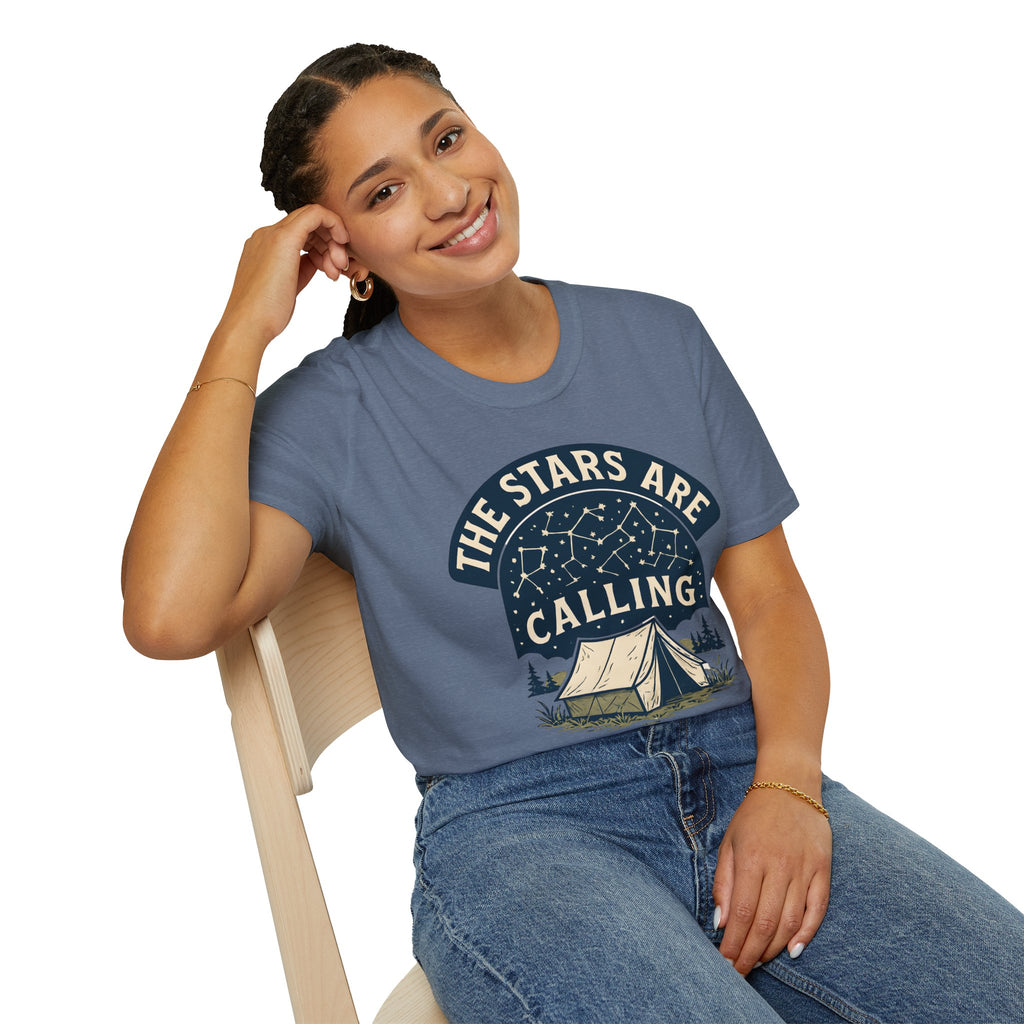 "The Stars Are Calling" Camping Tent Stargazing T-Shirt