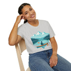 Kayaker on Serene Mountain Lake T-Shirt