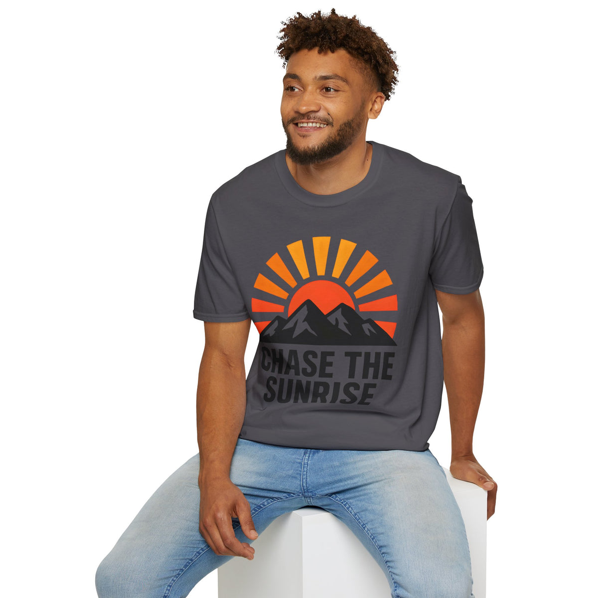 Chase The Sunrise Mountain T-Shirt — Sunrise & Peaks Graphic Tee