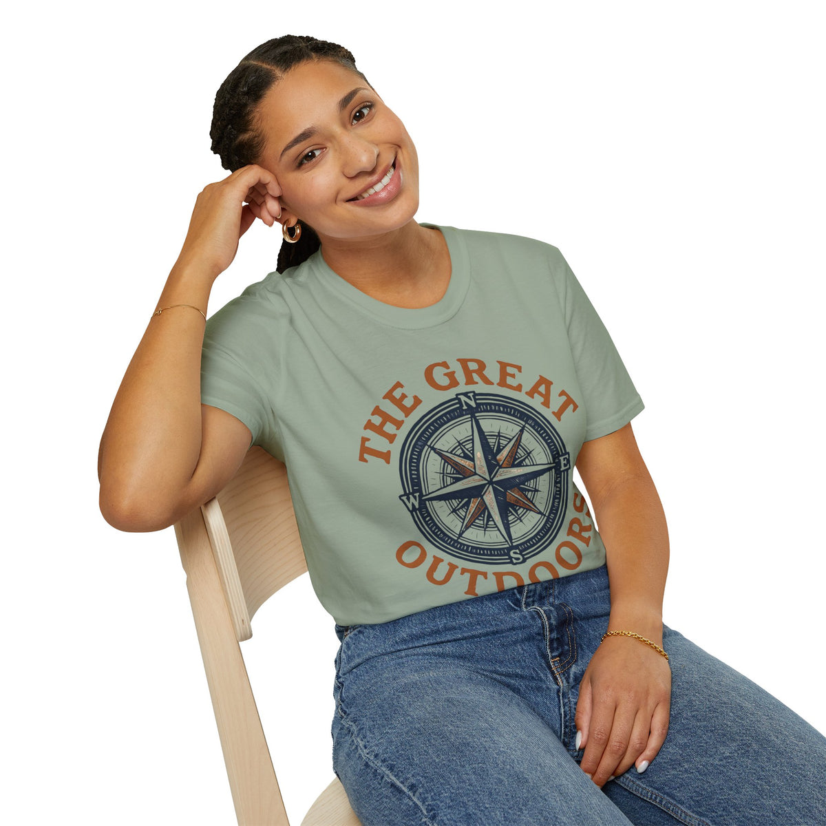 "The Great Outdoors" Compass Graphic Tee Shirt
