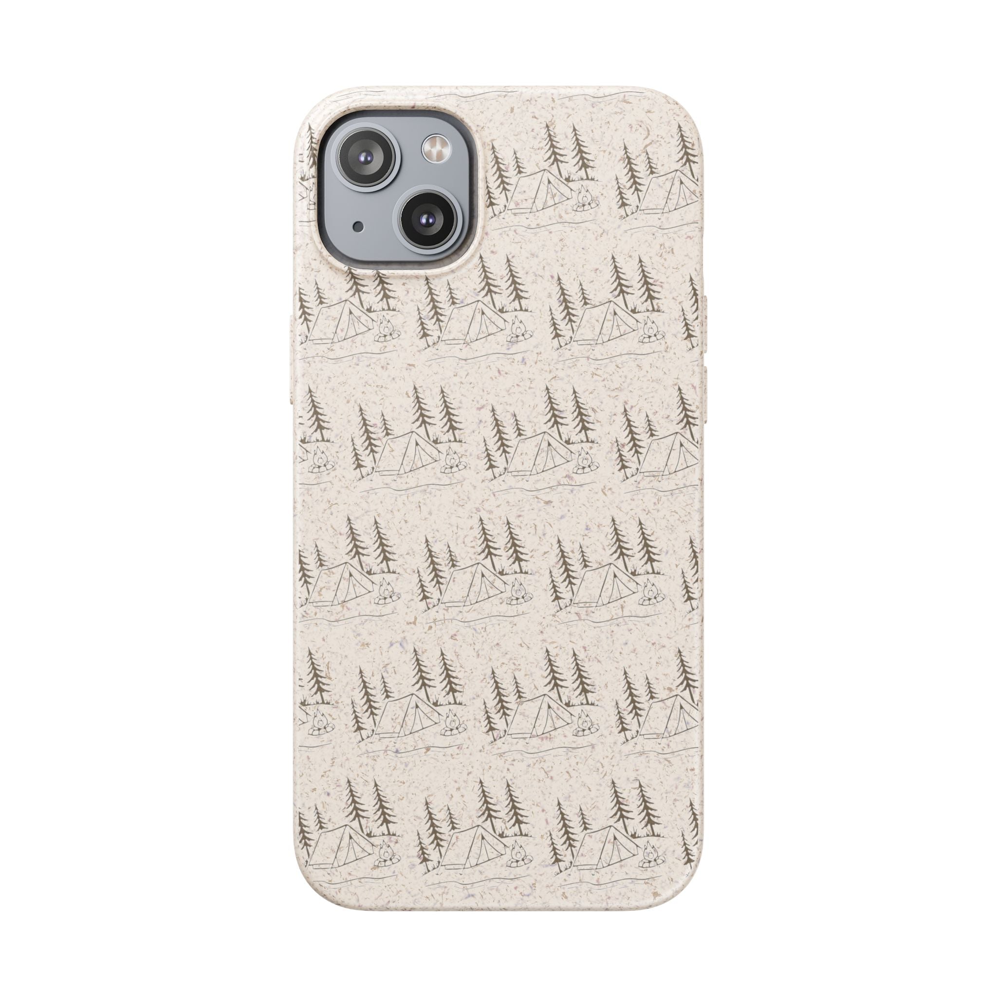 Biodegradable Phone Case — Eco-Friendly Forest Sketch Pattern