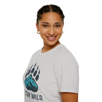 "Stay Wild" Bear Footprint Mountain Emblem T-Shirt