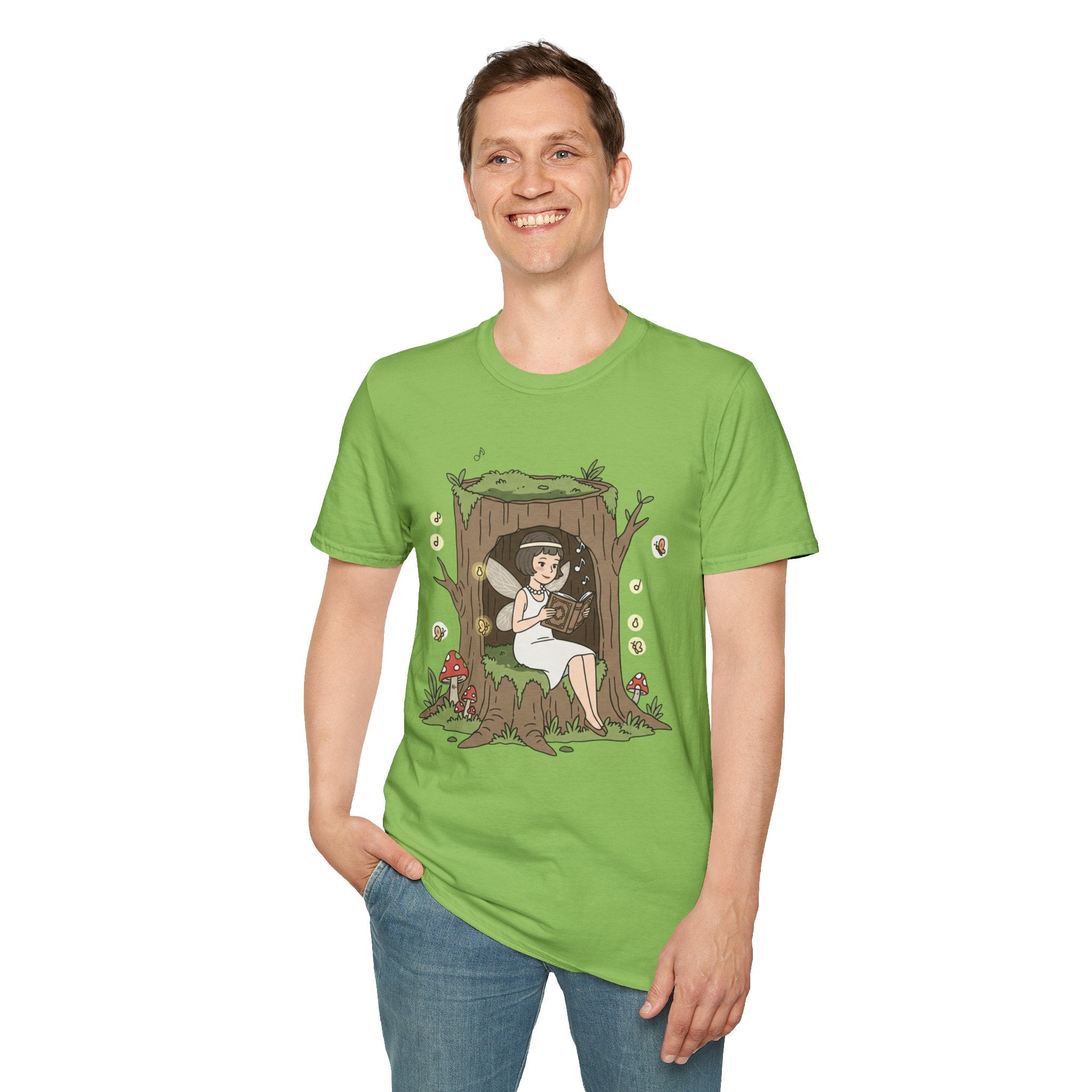 Forest Flapper Fairy Reading in Tree Hollow T-Shirt