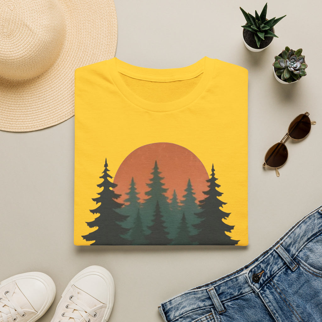 Nature Sunset T-Shirt — Vintage Pine Forest Tee