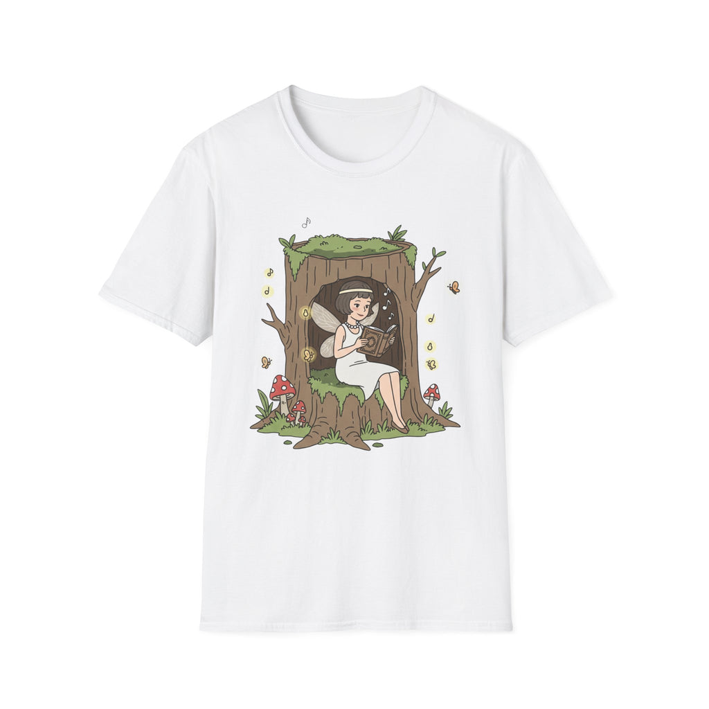 Forest Flapper Fairy Reading in Tree Hollow T-Shirt