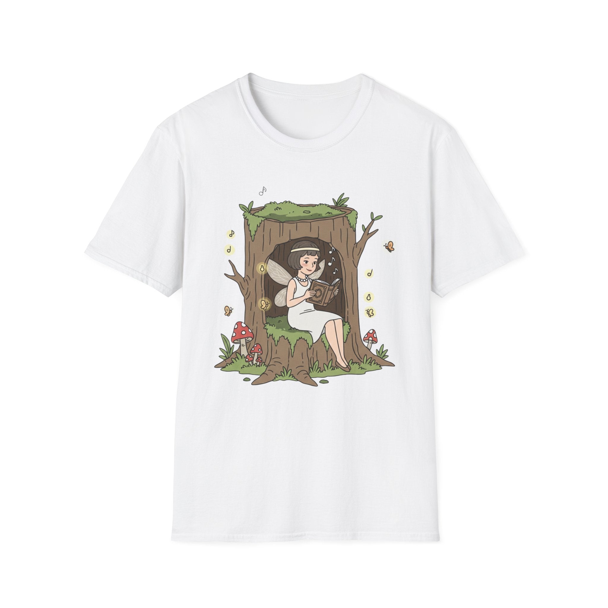 Forest Flapper Fairy Reading in Tree Hollow T-Shirt