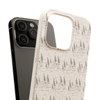 Biodegradable Phone Case — Eco-Friendly Forest Sketch Pattern
