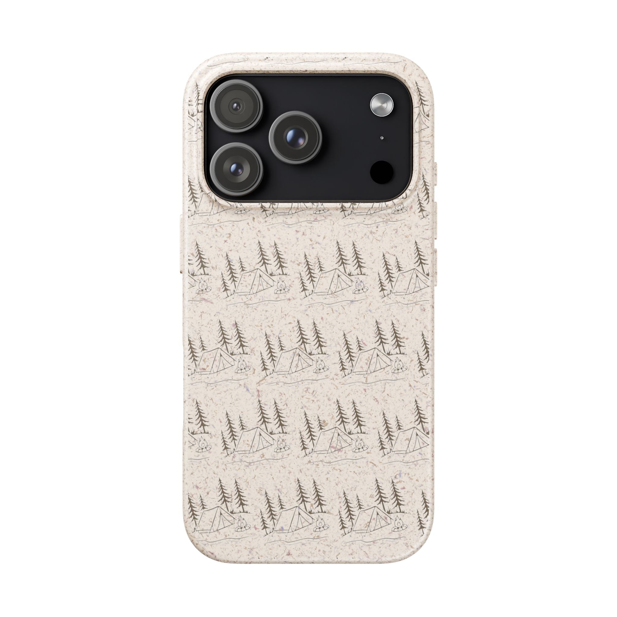 Biodegradable Phone Case — Eco-Friendly Forest Sketch Pattern