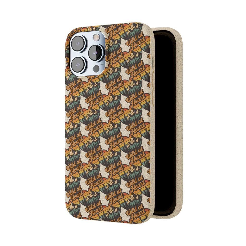 Eco-Friendly Phone Case — Vintage Camper Pattern Biodegradable iPhone Cover