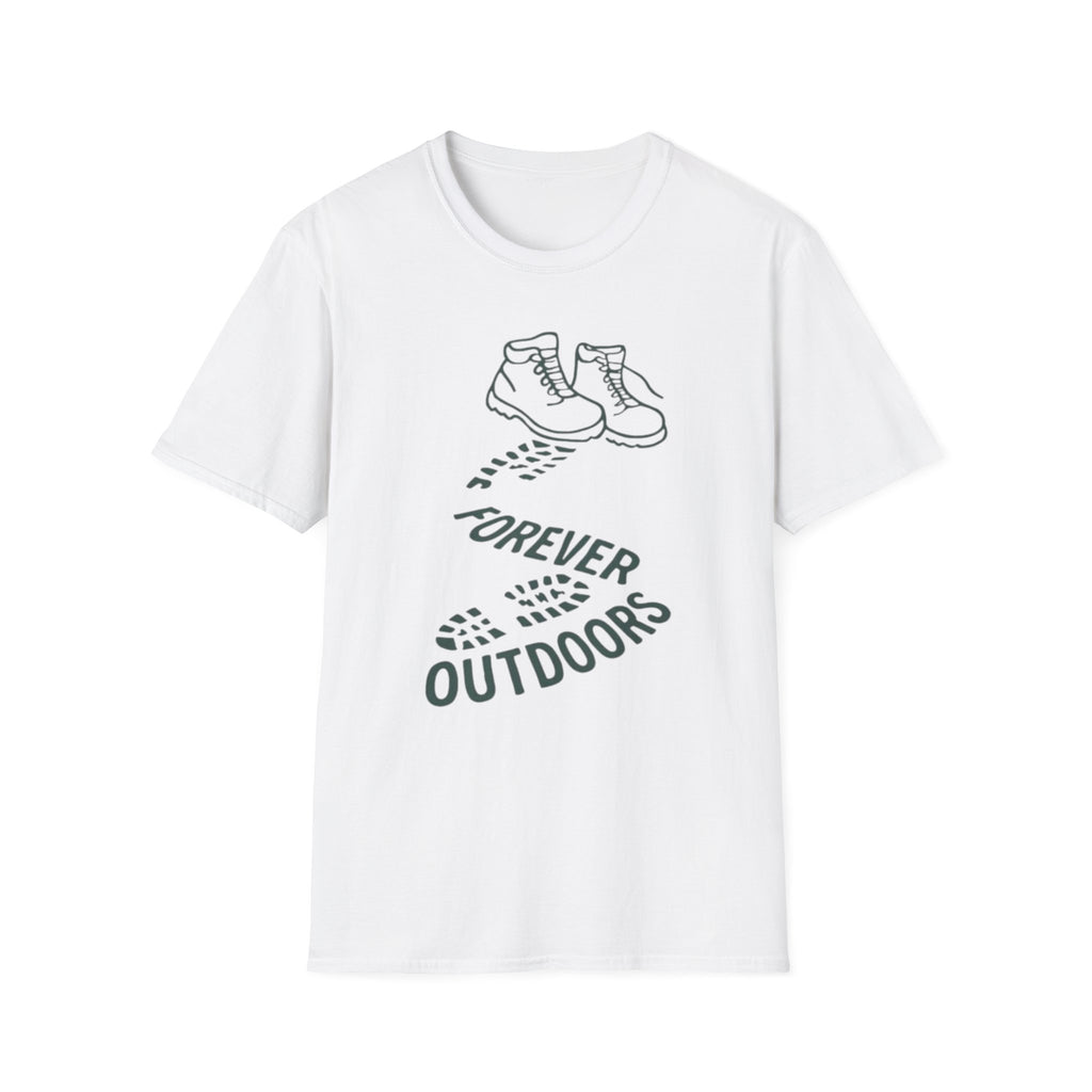 Boots with Footprints "Forever Outdoors" T-Shirt