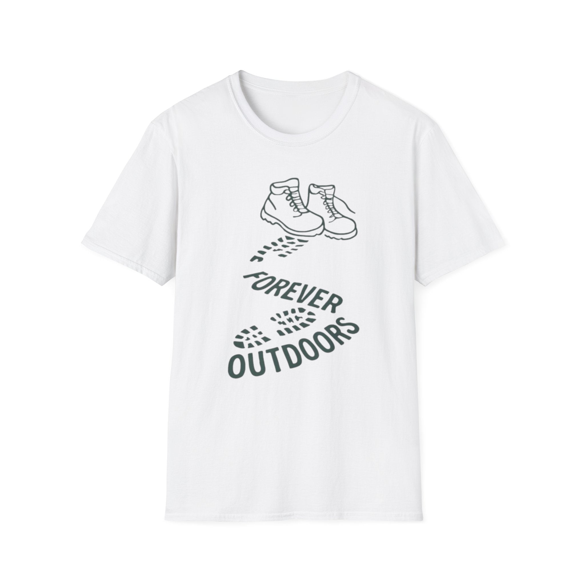 Boots with Footprints "Forever Outdoors" T-Shirt