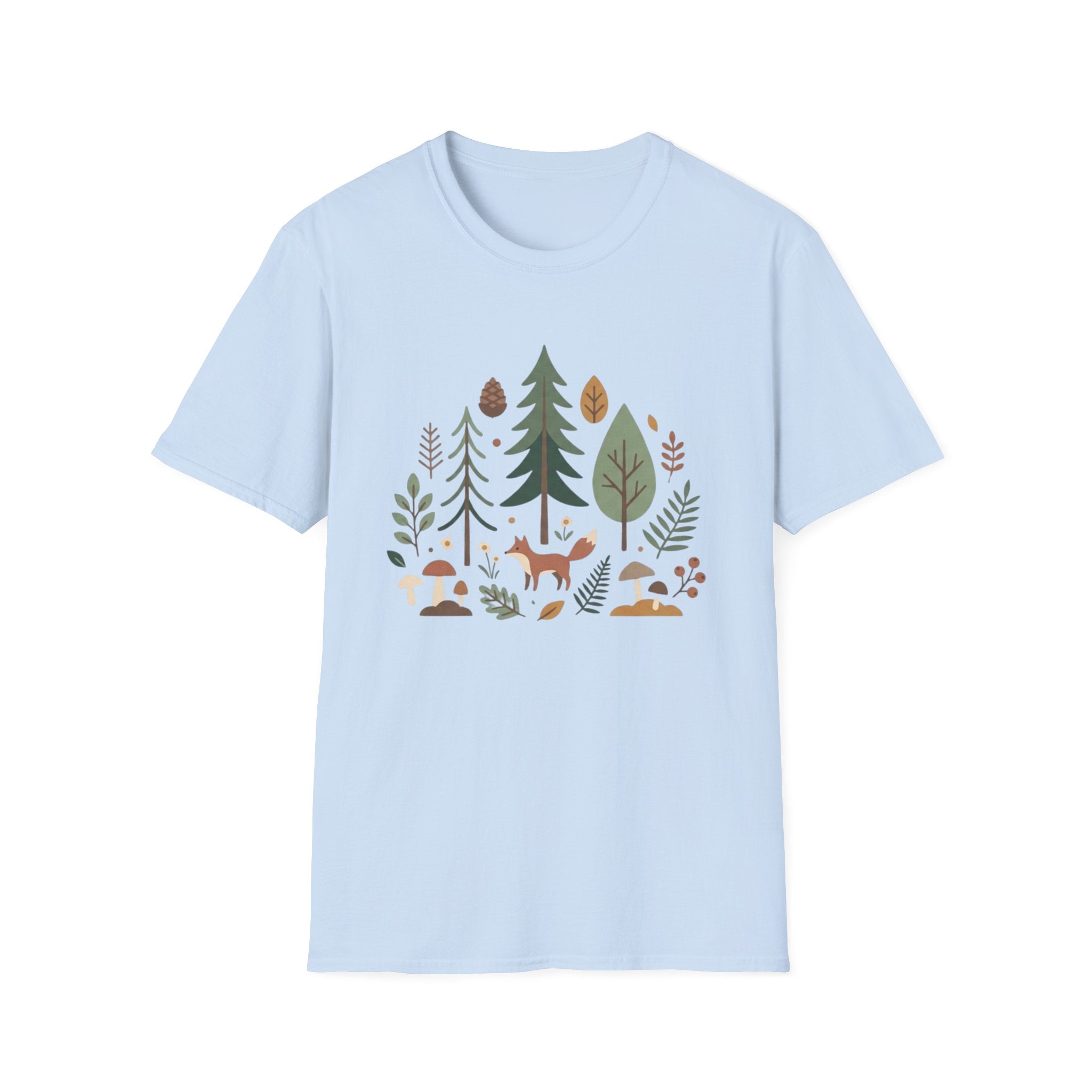 Woodland Fox T-Shirt — Nature Forest Camping Graphic Tee