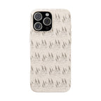 Biodegradable Phone Case — Eco-Friendly Forest Sketch Pattern