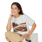 Youth T-Shirt — Autumn Lakeside Dock & Canoe Kids Tee