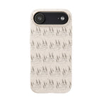 Biodegradable Phone Case — Eco-Friendly Forest Sketch Pattern