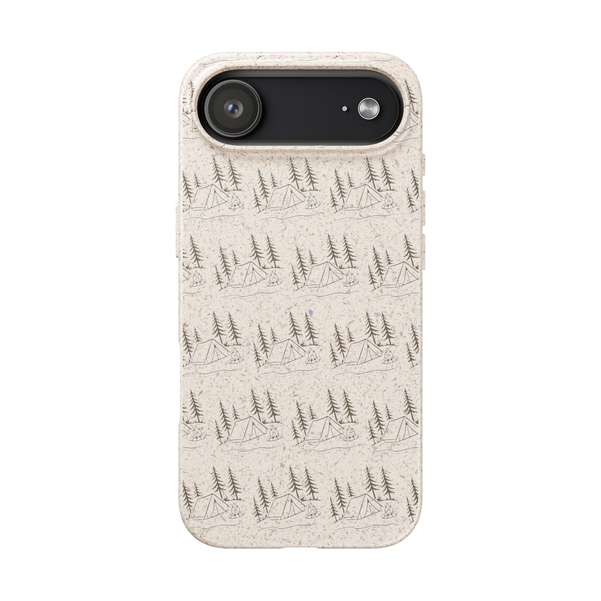 Biodegradable Phone Case — Eco-Friendly Forest Sketch Pattern