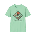 Floral Motif "Nature Is Home" T-Shirt