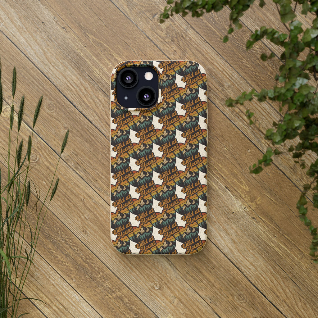 Eco-Friendly Phone Case — Vintage Camper Pattern Biodegradable iPhone Cover