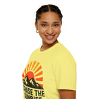 Chase The Sunrise Mountain T-Shirt — Sunrise & Peaks Graphic Tee
