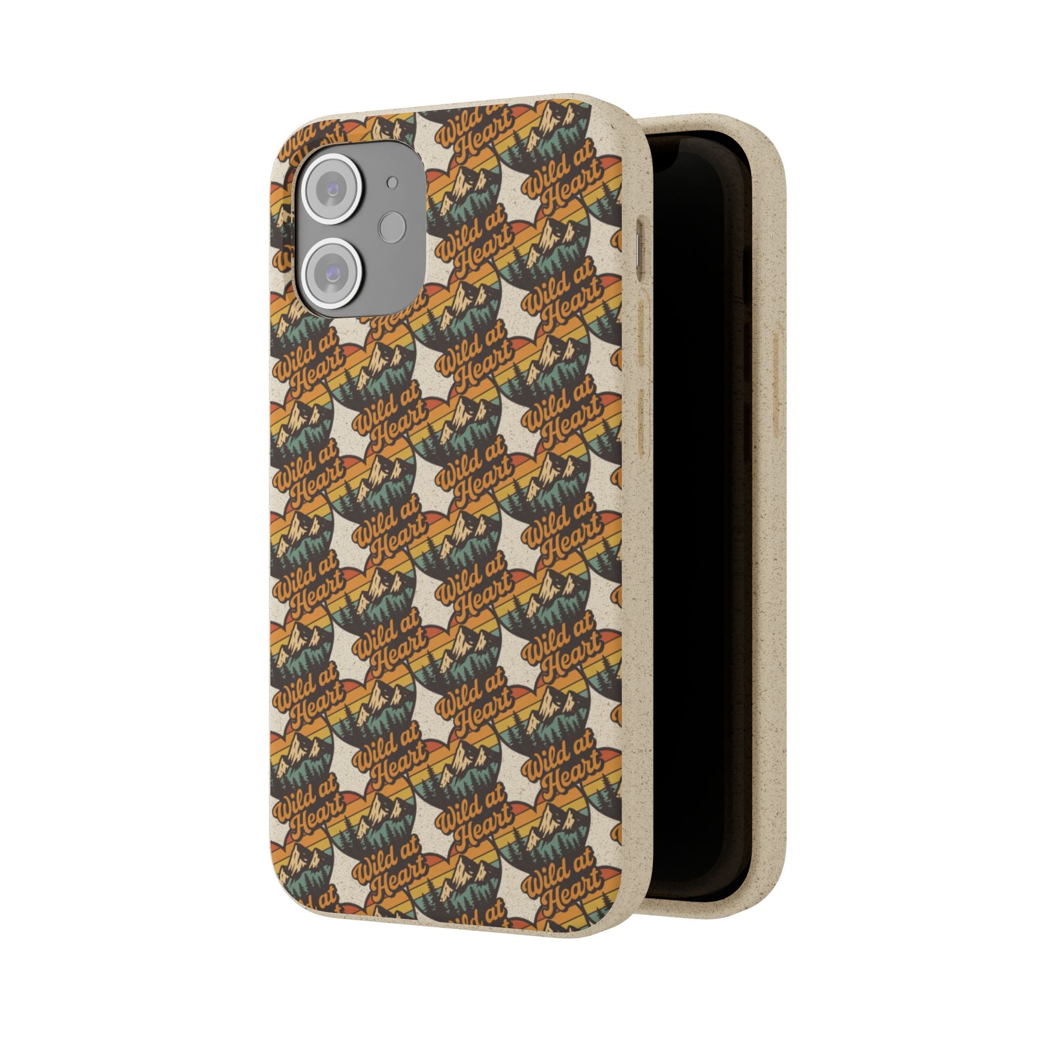 Eco-Friendly Phone Case — Vintage Camper Pattern Biodegradable iPhone Cover