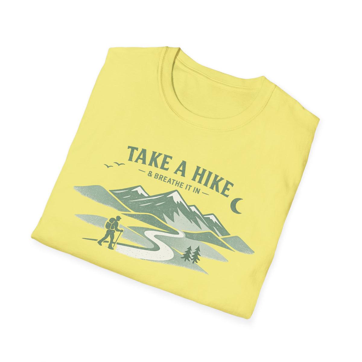 "Take A Hike & Breathe It In" Outdoor Hiking Graphic Tee
