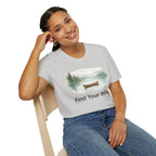 Find Your Wild Canoe T-Shirt — Lake Pine Trees Outdoor Adventure Tee
