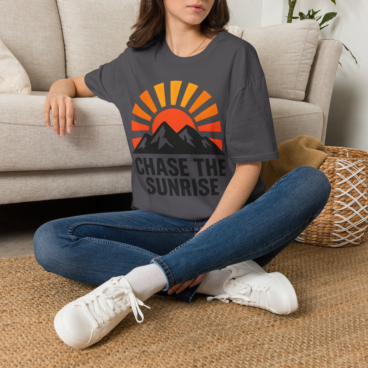 Chase The Sunrise Mountain T-Shirt — Sunrise & Peaks Graphic Tee