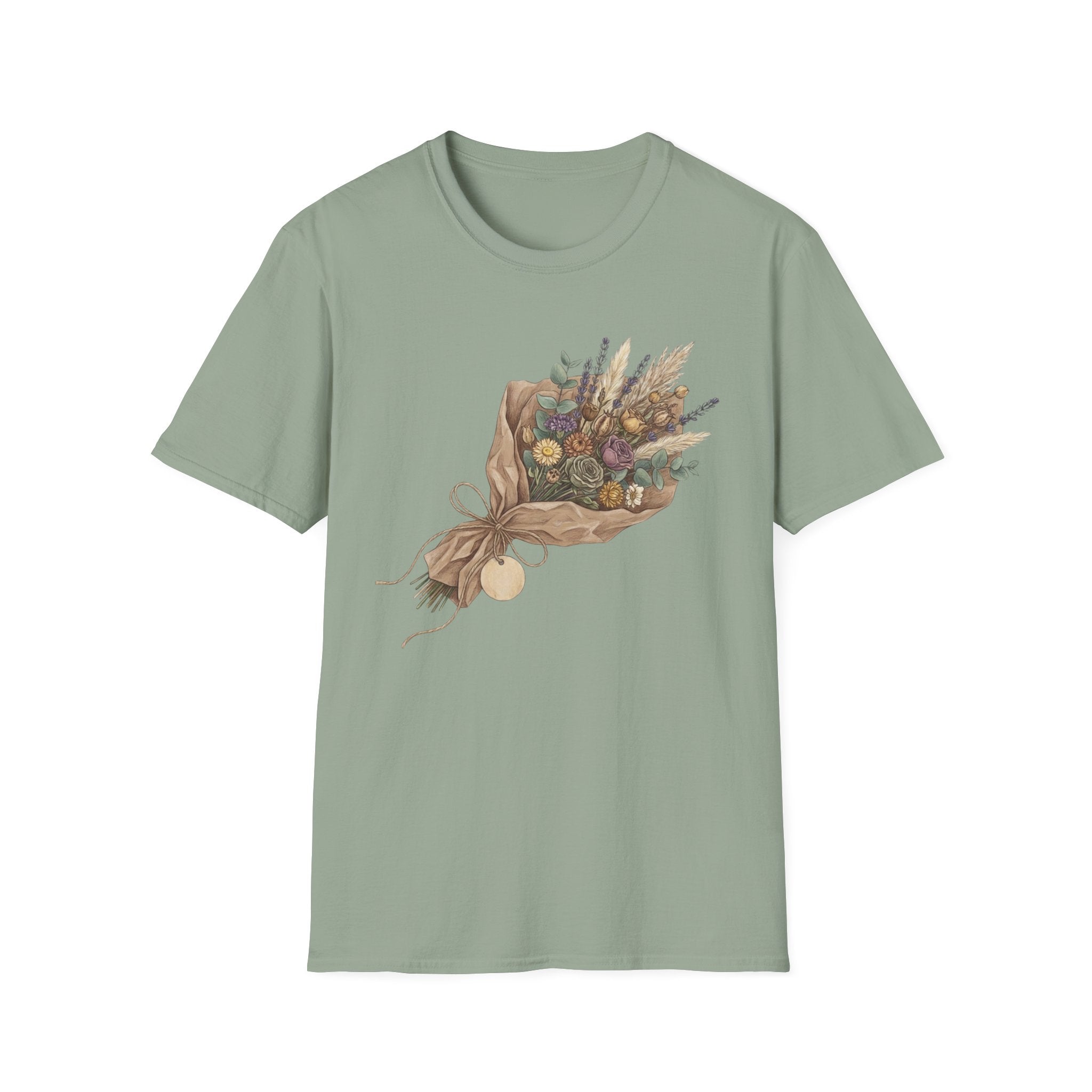 Floral Bouquet Graphic T-Shirt — Rustic Wildflower Bouquet Tee