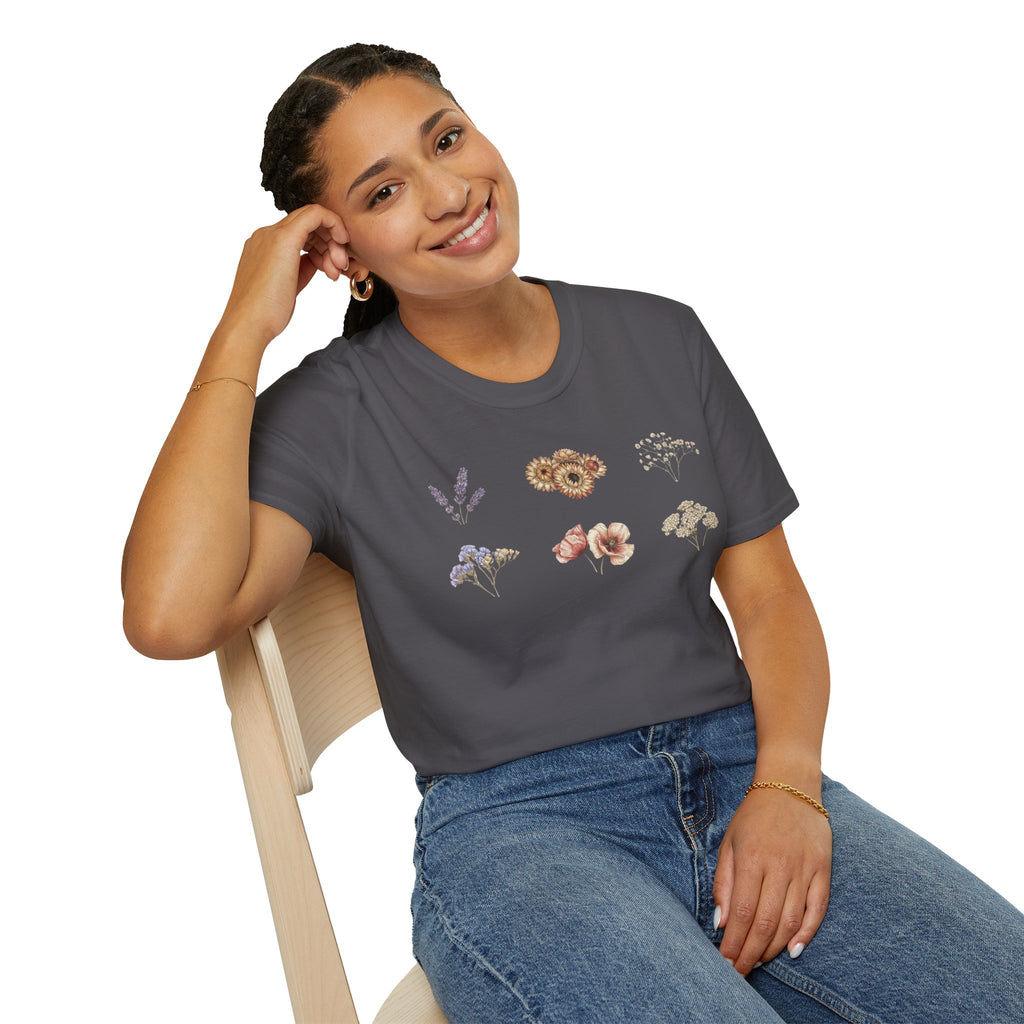Floral Mini Bouquet T-Shirt — Vintage Botanical Graphic Tee