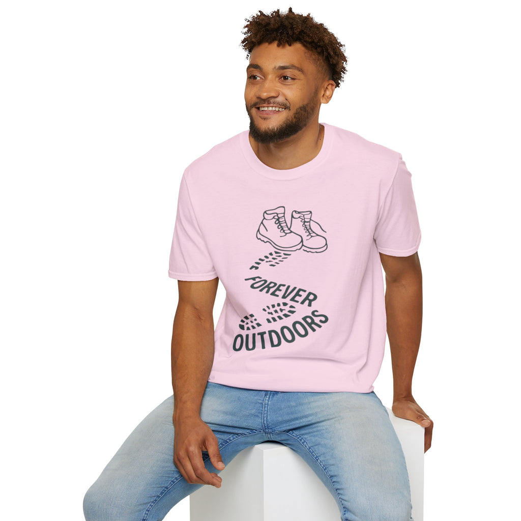 Boots with Footprints "Forever Outdoors" T-Shirt