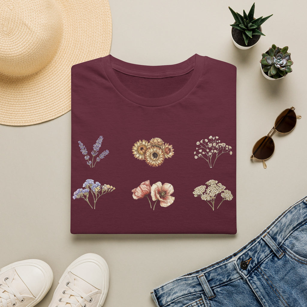Floral Dried Mini Bouquets T-Shirt — Vintage Botanical Graphic Tee