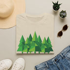 Forest Graphic T-Shirt — Minimal Green Pine Trees Tee