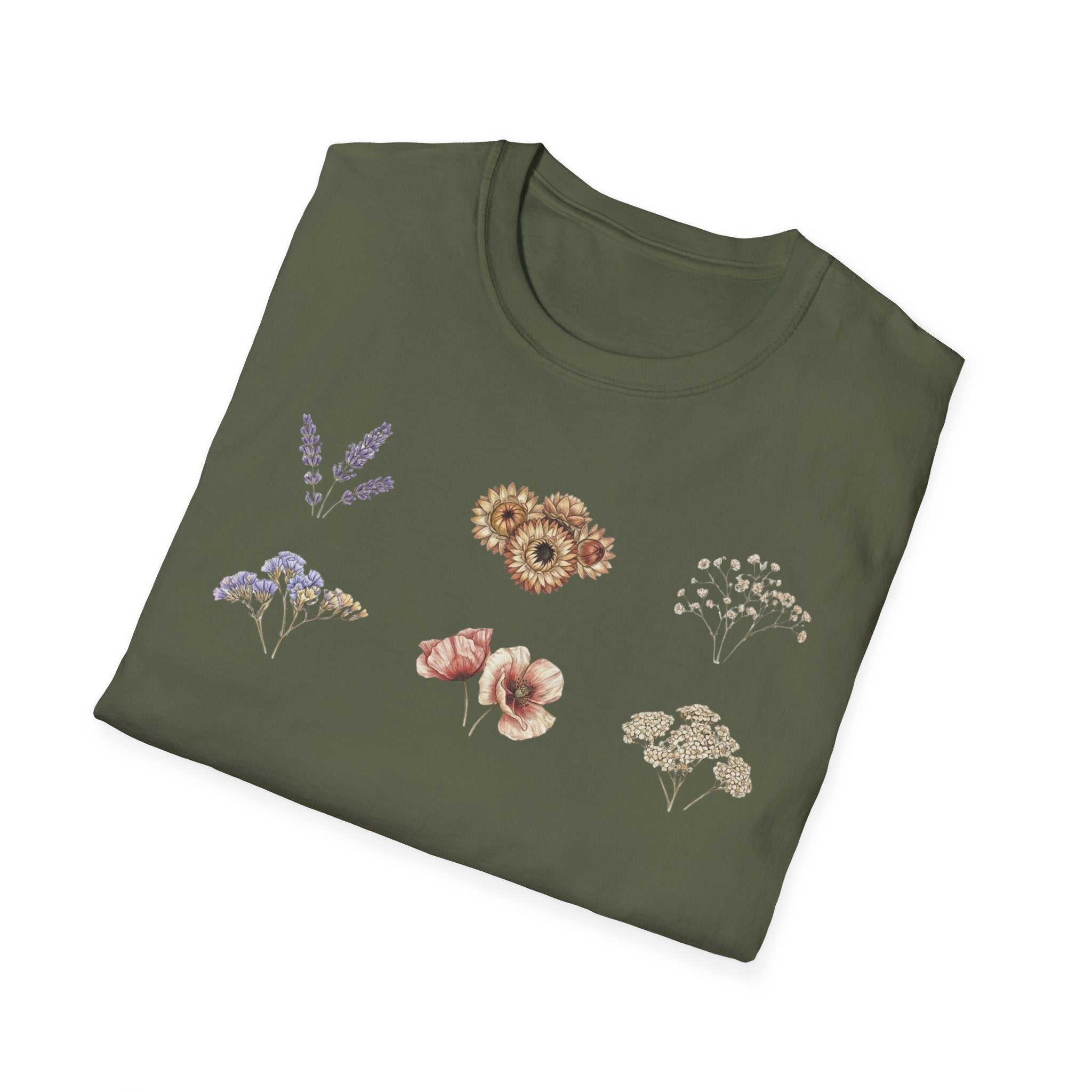 Floral Mini Bouquet T-Shirt — Vintage Botanical Graphic Tee
