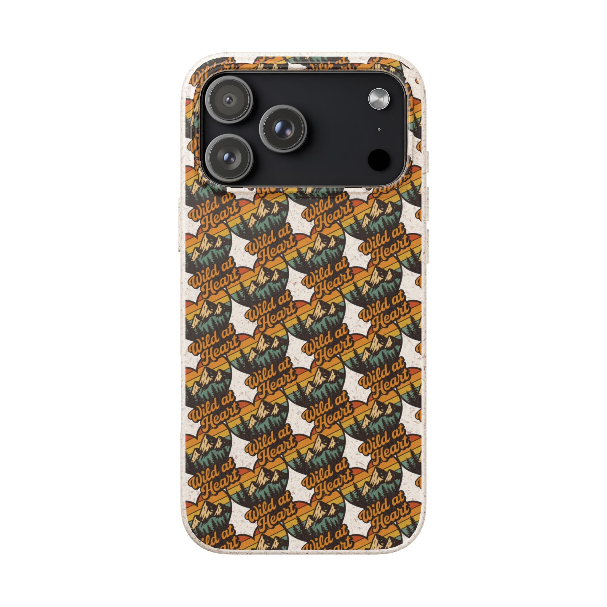 Eco-Friendly Phone Case — Vintage Camper Pattern Biodegradable iPhone Cover