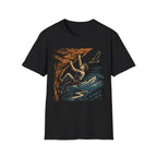 Climber on Cliff with Eagle T-Shirt