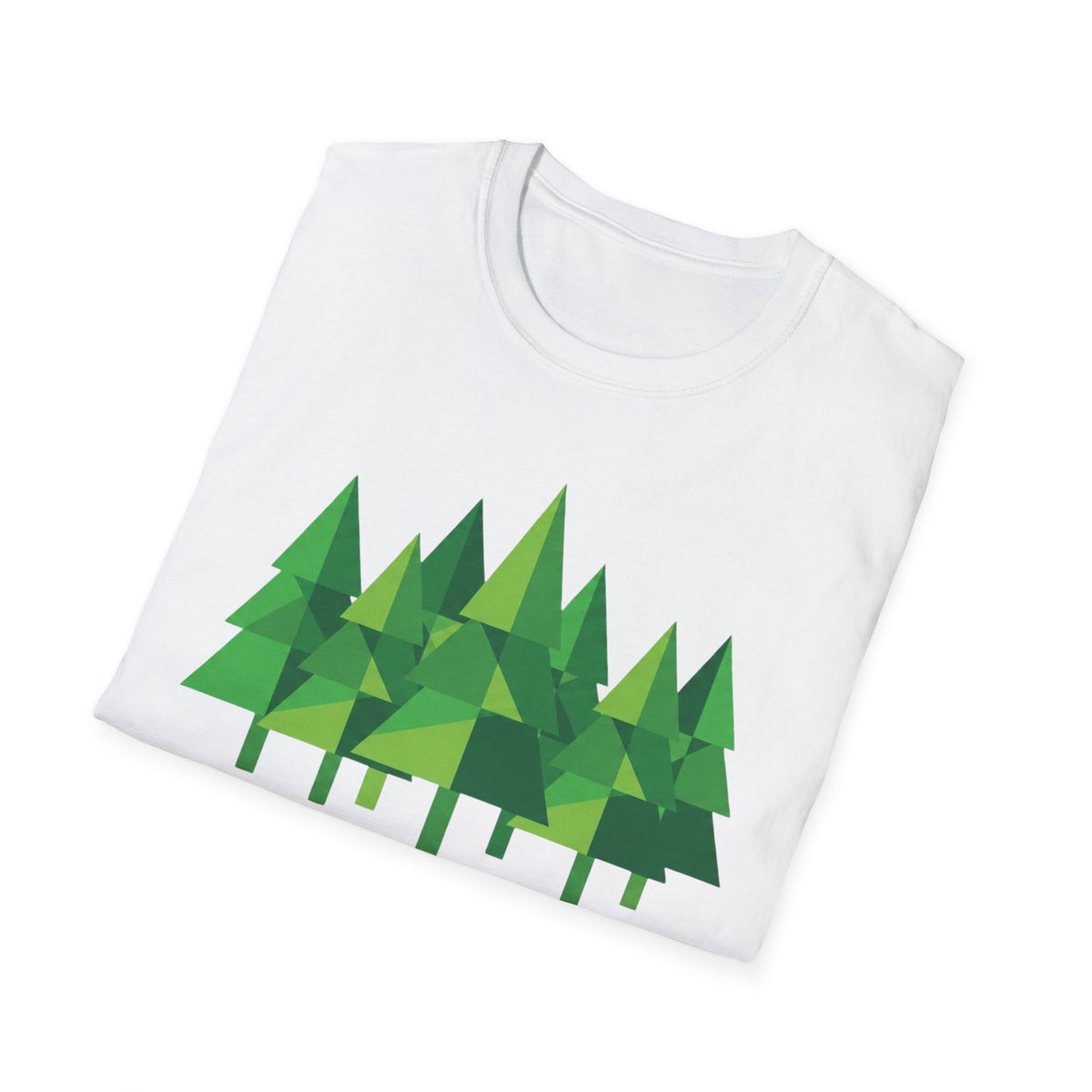 Forest Graphic T-Shirt — Minimal Green Pine Trees Tee