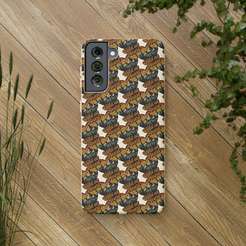 Eco-Friendly Phone Case — Vintage Camper Pattern Biodegradable iPhone Cover