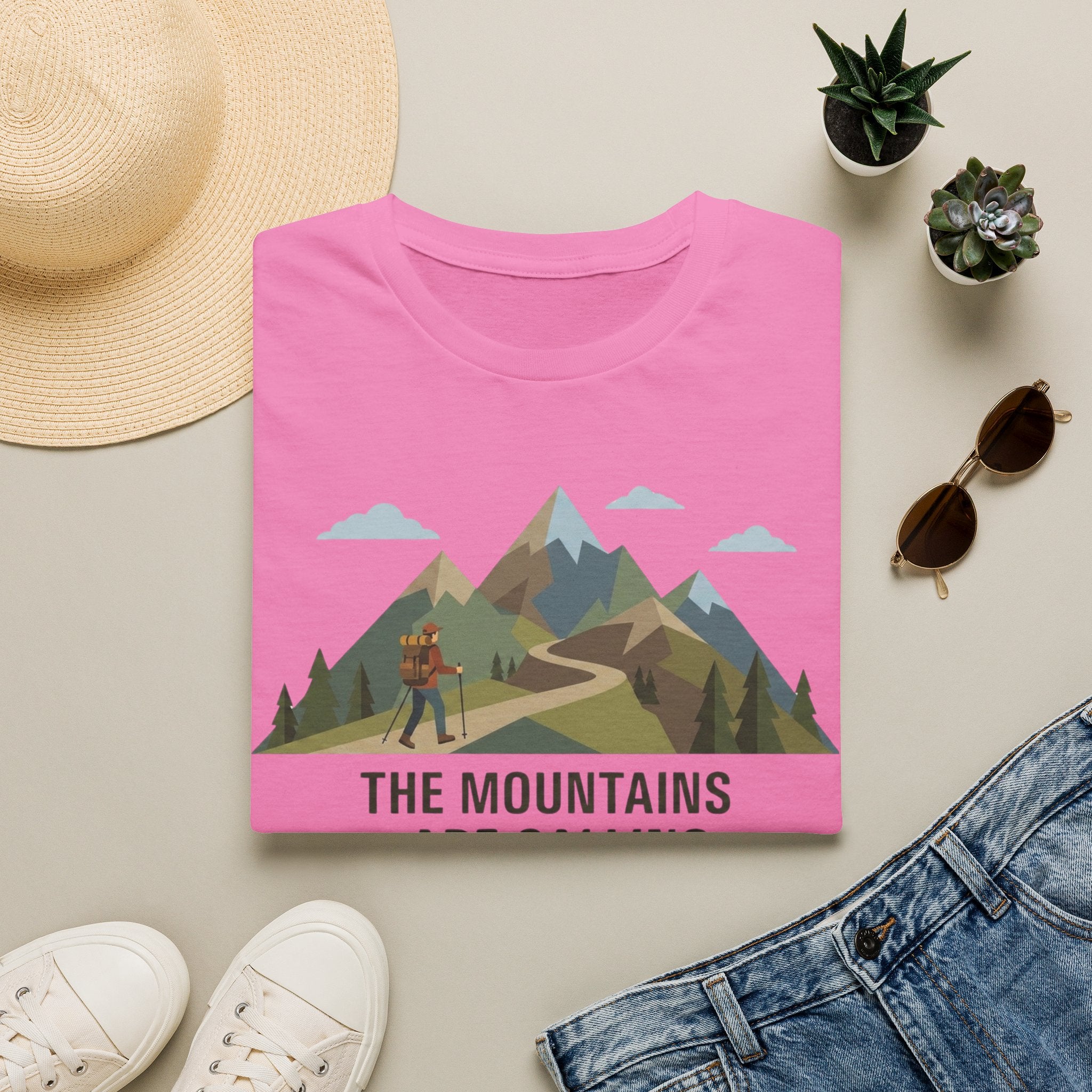 Campground Scenic T-Shirt — Minimalist Tent & Campfire Graphic