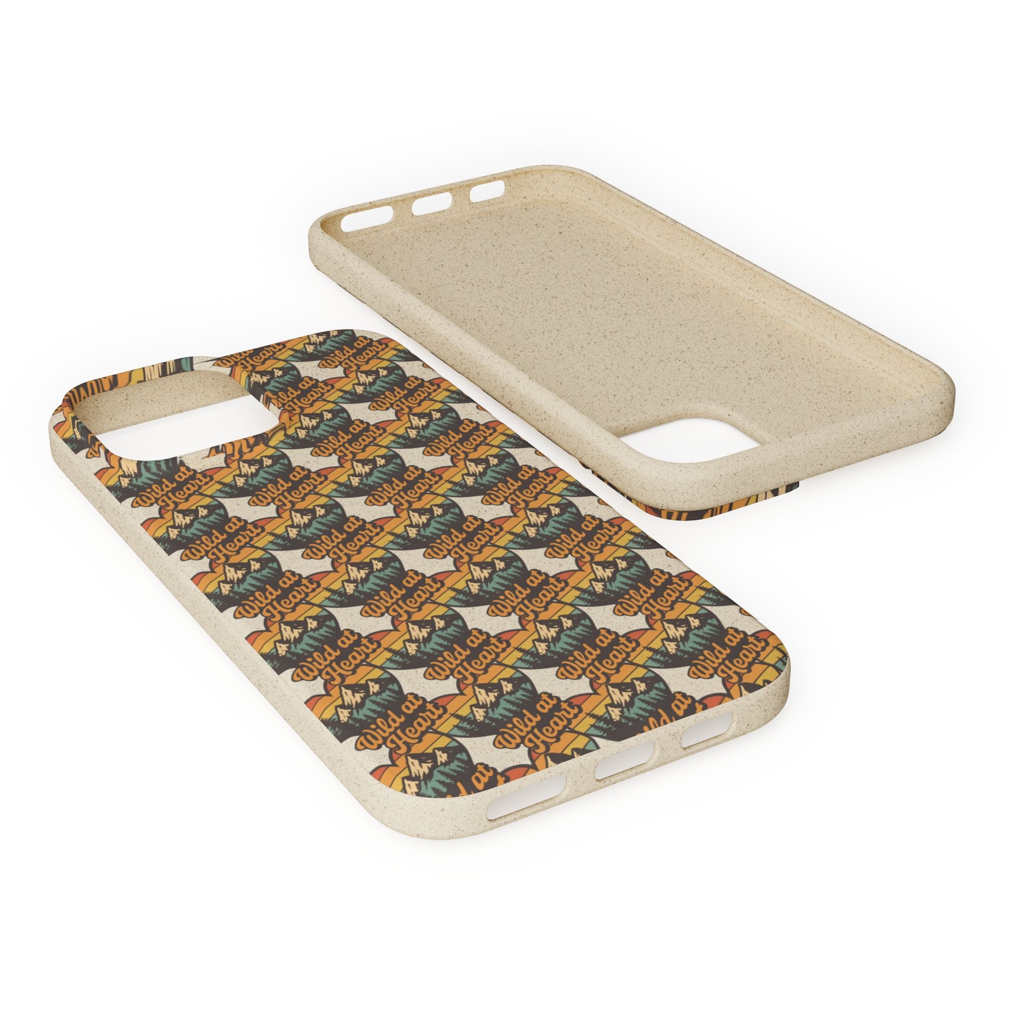 Eco-Friendly Phone Case — Vintage Camper Pattern Biodegradable iPhone Cover