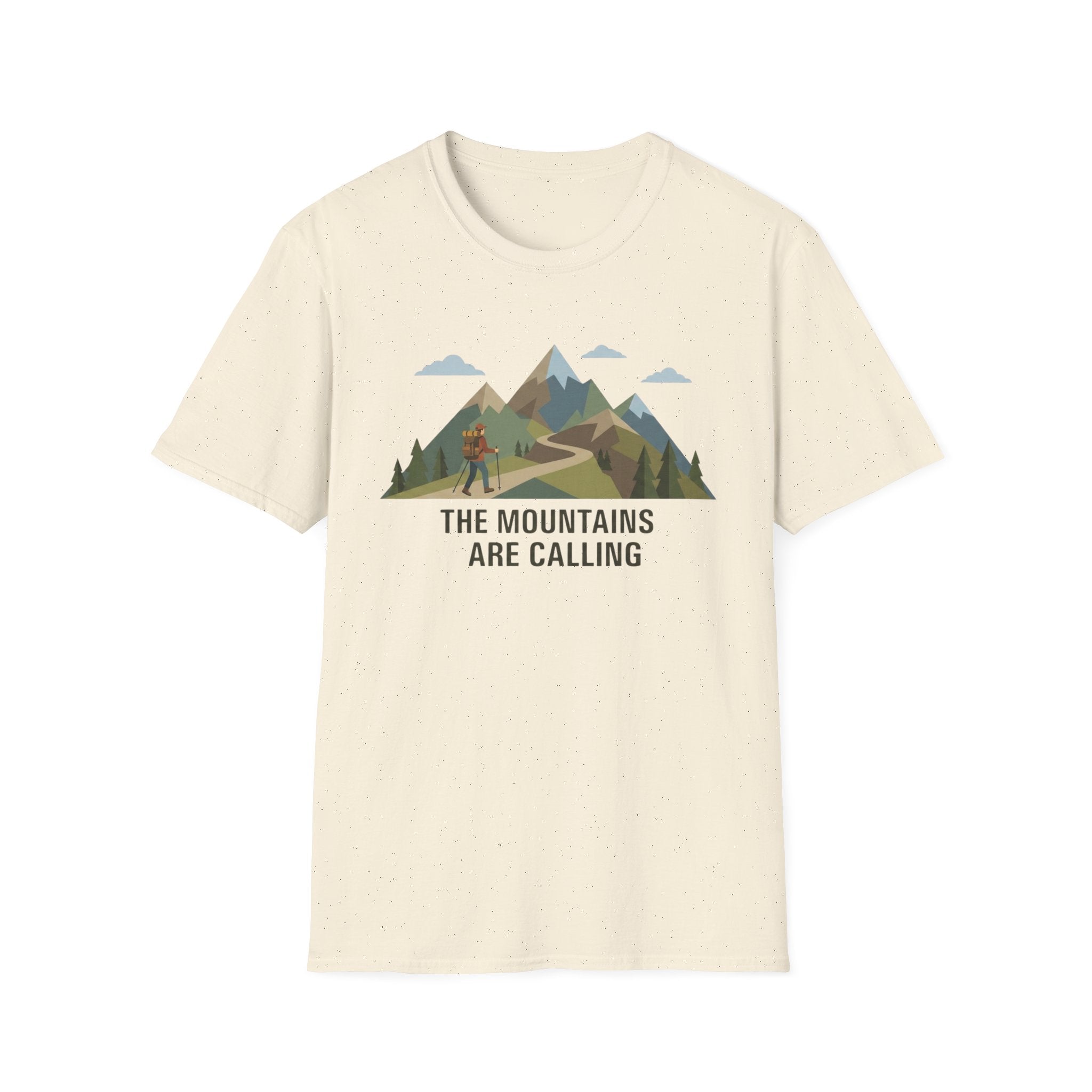 Campground Scenic T-Shirt — Minimalist Tent & Campfire Graphic