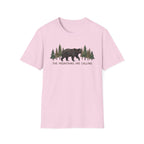"The Mountains Are Calling" Bear and Pines T-Shirt — Outdoor Graphic Tee