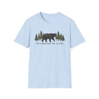 "The Mountains Are Calling" Bear and Pines T-Shirt — Outdoor Graphic Tee