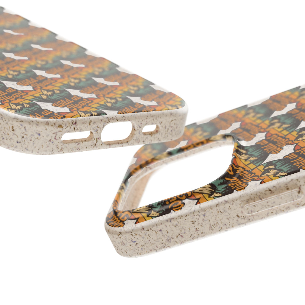 Eco-Friendly Phone Case — Vintage Camper Pattern Biodegradable iPhone Cover