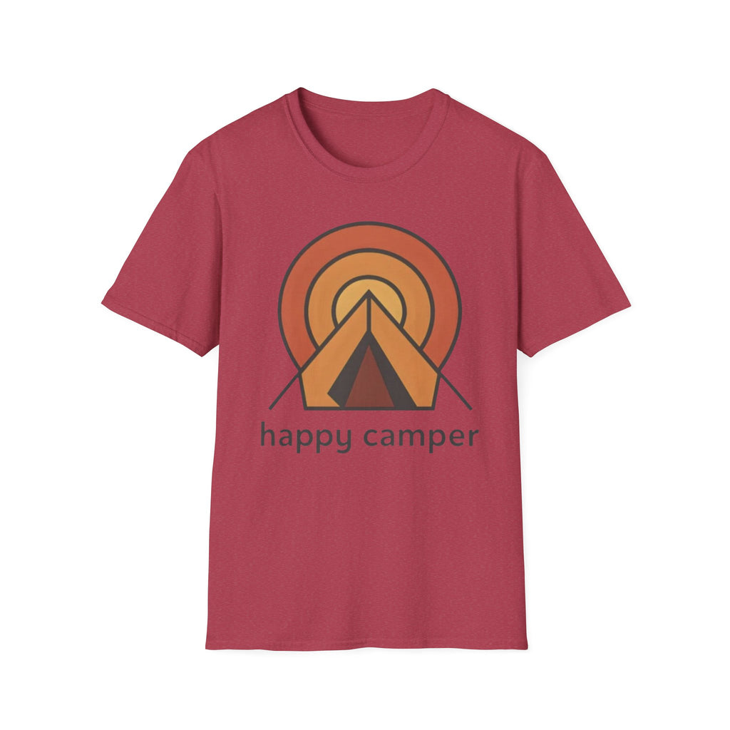 Happy Camper Retro Sunset Camping T-Shirt