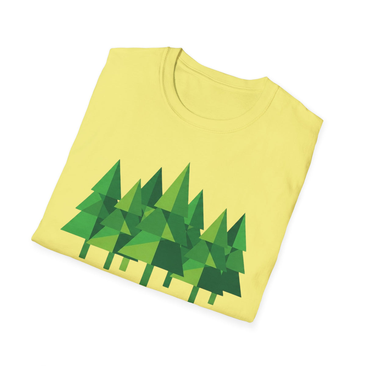 Forest Graphic T-Shirt — Minimal Green Pine Trees Tee