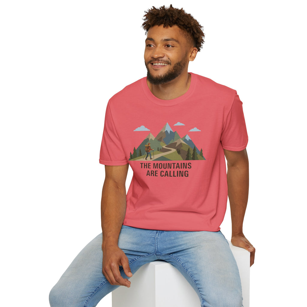 Campground Scenic T-Shirt — Minimalist Tent & Campfire Graphic