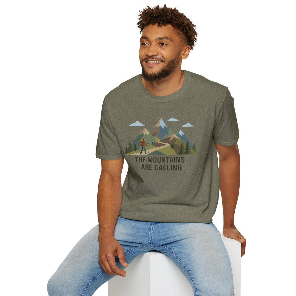 Campground Scenic T-Shirt — Minimalist Tent & Campfire Graphic