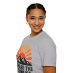 Chase The Sunrise Mountain T-Shirt — Sunrise & Peaks Graphic Tee